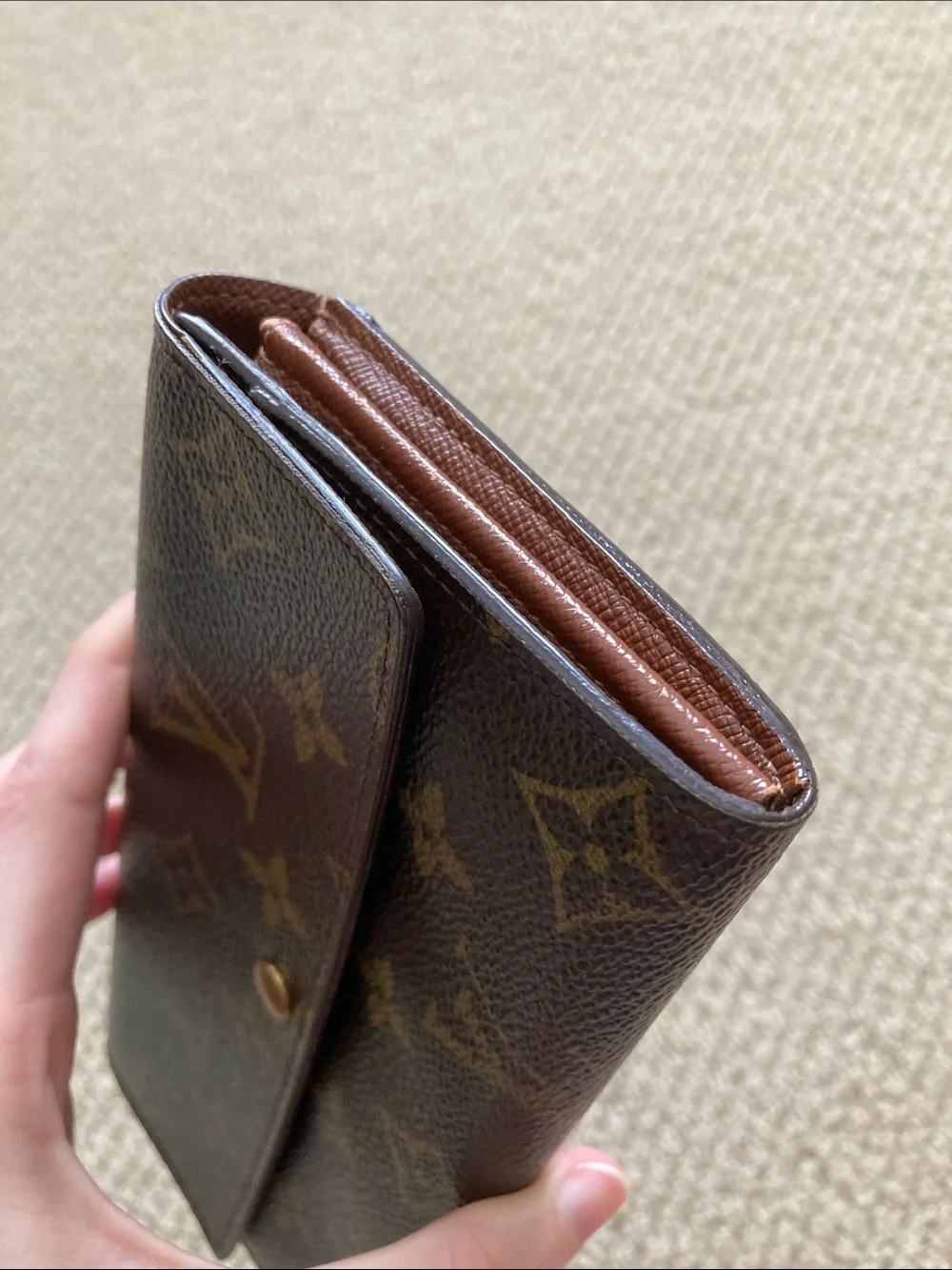 Louis Vuitton Monogram Leather Large Continental Wallet Brown EUC *No Snap - Picture 3 of 16